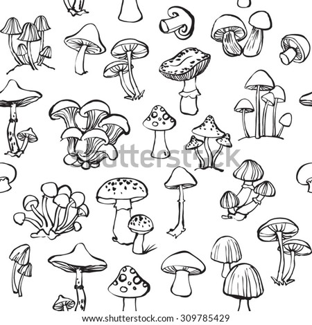 Drawing With Mushrooms Stock Images, Royalty-Free Images & Vectors ...