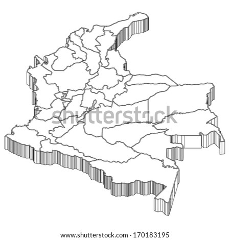 Colombia Map Stock Photos, Images, & Pictures | Shutterstock