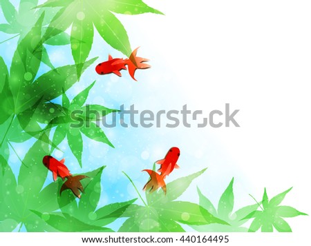 Goldfish maple landscape background