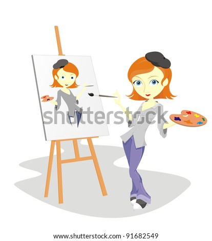 Artist Painting Stock Vectors & Vector Clip Art | Shutterstock