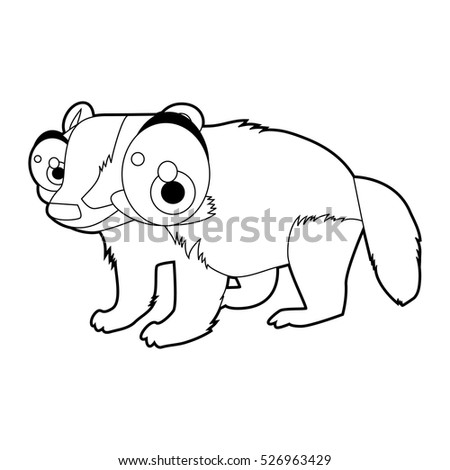 Coloring Cute Cartoon Animals Collection Cool Stock Vector 535259641