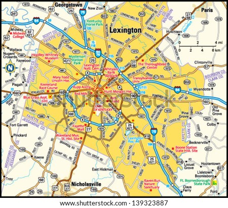 Lexington Ky Map