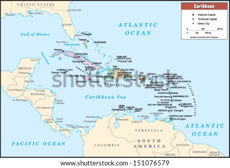 Caribbean Map Stock Photos, Images, & Pictures | Shutterstock