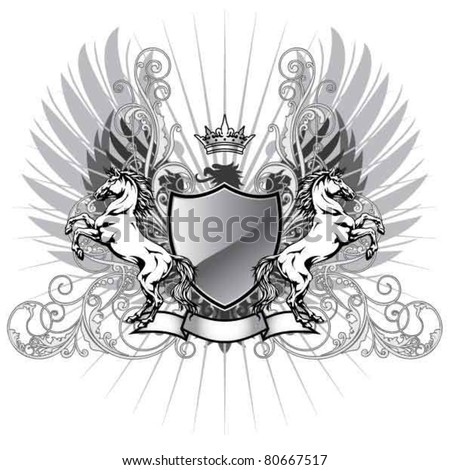 Coat Arms Horse Stock Vector 80667517 - Shutterstock