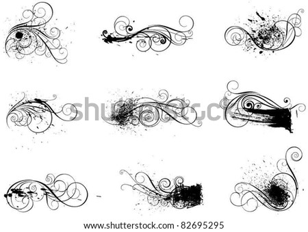 Swirl Floral Element Stock Vector 48653338 - Shutterstock