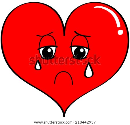 Heart Face Sad Stock Illustration 218442937 - Shutterstock