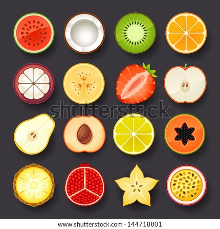 fruit icon set