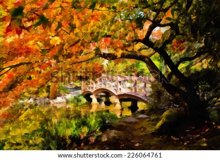 Japanese Wooden Garden Bridge garden-bridge stock images, royalty-free images & vectors Japanese Wooden Garden Bridge garden-bridge stock images, royalty-free images & vectors