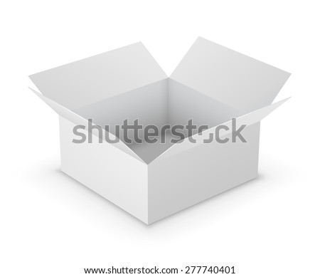 Open Closed Boxes Design Collection White Stock Vector 277740530 ...