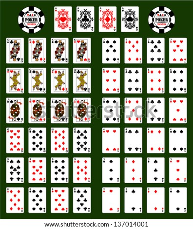Poker cards vector