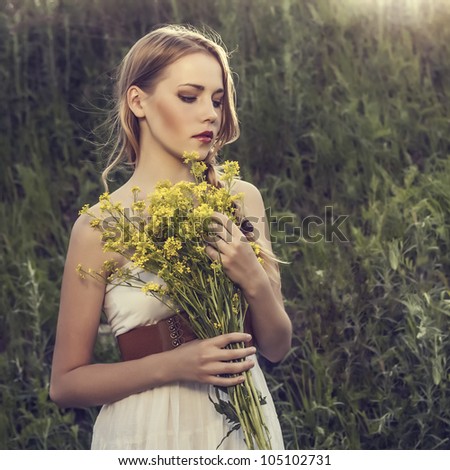 Beautiful Girl Wild Forest Stock Photo 105102731 - Shutterstock