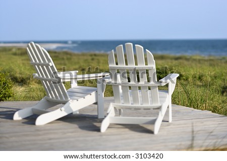 Adirondack Chairs On Beach Adirondack Chairs On Beach