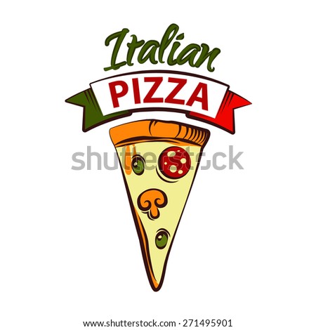 Vector Slice Pizza Logo Design Template Stock Vector 271495901 Shutterstock Pizza Logo Design Template