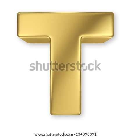 Letter T Gold Solid Alphabet Stock Illustration 134396891 - Shutterstock