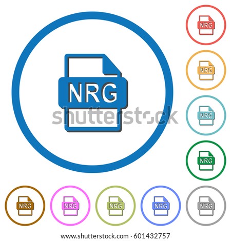 nrg file format flat color vector stock vector 601432757 shutterstock nrg file format