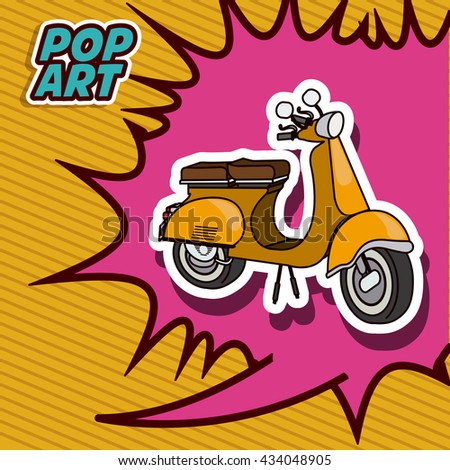Scooter Pop Art Design Scooter Pop Art Design
