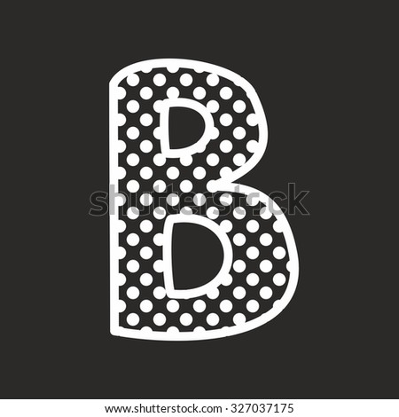 B Blue Vector Alphabet Letter Polka Stock Vector 327552332 - Shutterstock