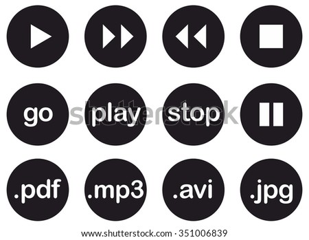 Play Pause Icons Stock Vector 520458397 - Shutterstock