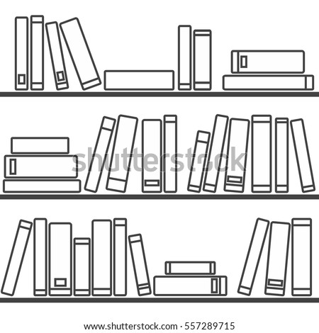 How To Draw A Library Bookshelf