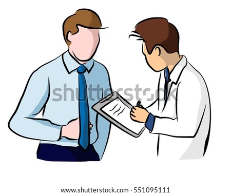 Doctor Check Backache Woman Patient On Stock Vector 551094481