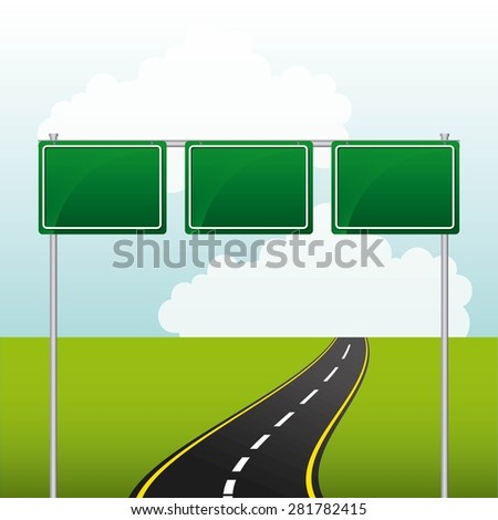 Cross Roads Two Blank Road Signs Stock Illustration 133967609 ...