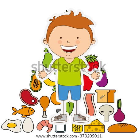 Fat Foods Healthy Foods Flat Design Stock Vector 644257057 - Shutterstock