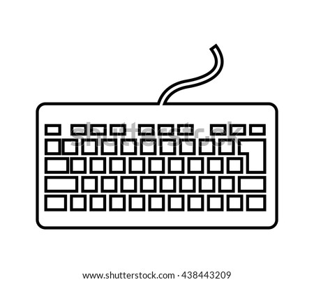 Cartoon Computer Keyboard Stock Illustration 100162886 - Shutterstock