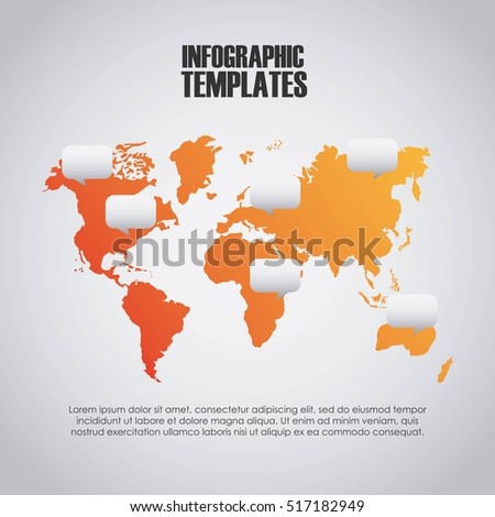 world map infographic template