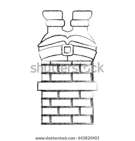 santa claus stuck in the chimney