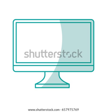 Computer Monitor Tv Cartoon Vector Illustration Stock Vector 177168764