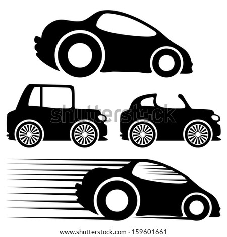 Vector Black Cars Stock Vector 159601661 - Shutterstock