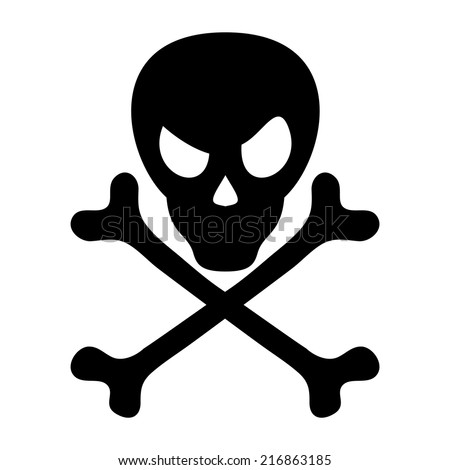 Vector Sign Skull Crossbones Stock 216863185 Vector Sign Skull Crossbones Stock 216863185