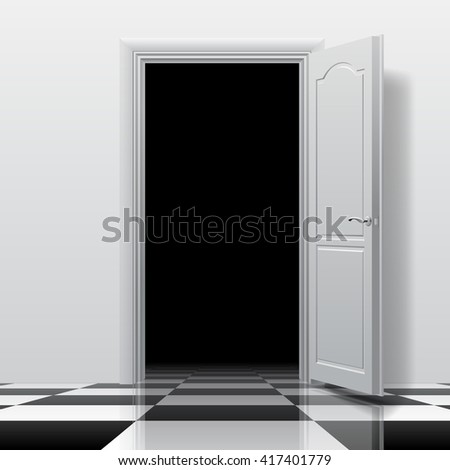 Open Door Dark Room entrance into dark room white open stock vector 416526244 Open Door Dark Room entrance into dark room white open stock vector 416526244