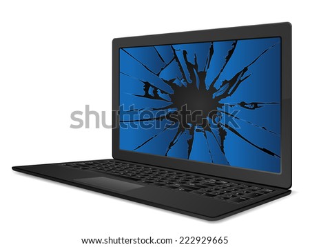 Broken Laptop Screen Stock Images, Royalty-Free Images & Vectors