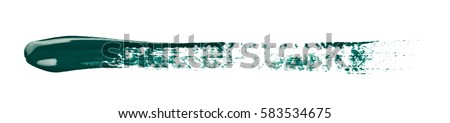 Line stroke of paint as a design underline element isolated over the white background