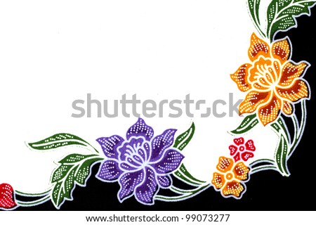 Beautiful Batik  Patterns That Become Border Stock Photo 