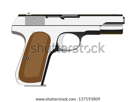 Cartoon Pistol Game Weapon Stock Vector 142270366 - Shutterstock