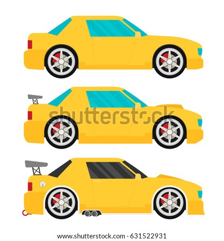 Vector Set Racing Cars Stock Vector 281459696 - Shutterstock