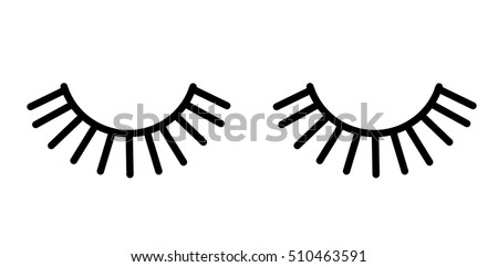 Eyelashes Vector Illustration Stock Vector 510463618 - Shutterstock