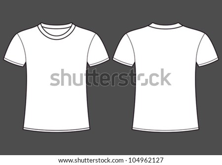 Blank Tshirt Template Front Back Stock Vector 104962127 - Shutterstock