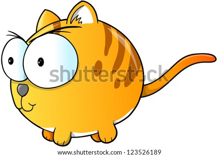 Mean Fat Cat Vector - stock vector