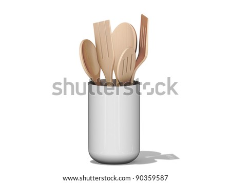 White Kitchen Utensils kitchen utensils cup on white background stock illustration White Kitchen Utensils kitchen utensils cup on white background stock illustration