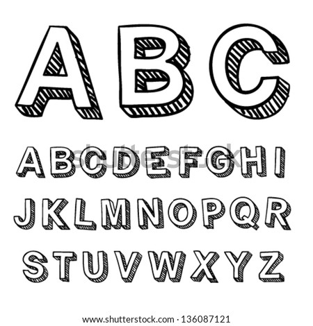 Hand Written Alphabet Vector Stock Vectors & Vector Clip Art | Shutterstock