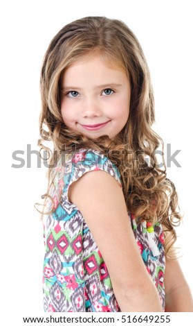 Portrait Cute Smiling Little Girl Princess Stock Photo 129109025 ...