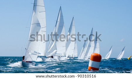 Group Dragon Yacht Sail Regatta Near Stock Photo (Edit Now ...