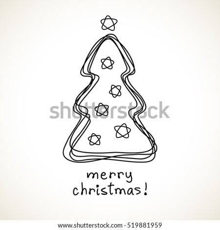 Vector Christmas Decoration Made Swirl Shapes Stock Vector 161619017 ...