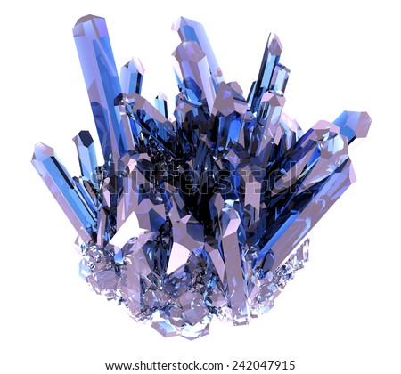 Crystal On White Background Isolated Stock Illustration 242047918 ...