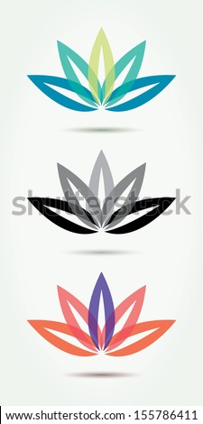 Vector lotus symbols.