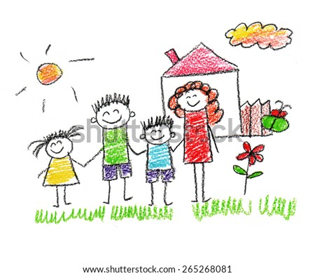 Family Drawing Stock Images, Royalty-Free Images & Vectors | Shutterstock