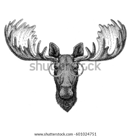 hipster moose elk image tattoo logo stock vector 608620142 hipster moose elk image tattoo logo stock vector 608620142